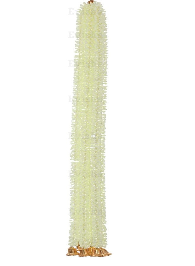 Evisha 3 Pcs Artificial mogra with Bells Door Hanging Toran Bandhanwar for Diwali Decoration, 5.5 Ft Long, Perfect for Home Decor, Festival Decorations, Indian Traditional Doorway Hanging - Image 3